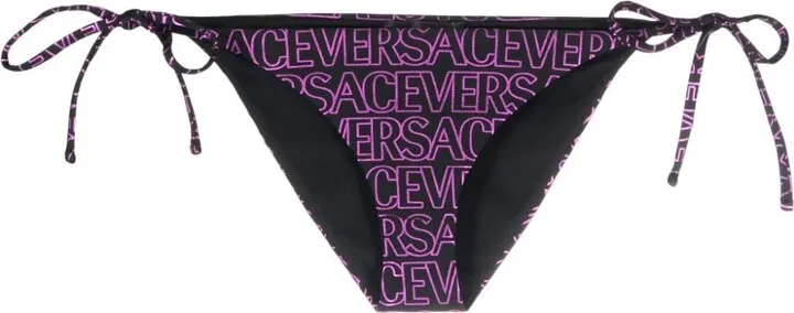Logo-Print Tie-Fastening Bikini Bottoms