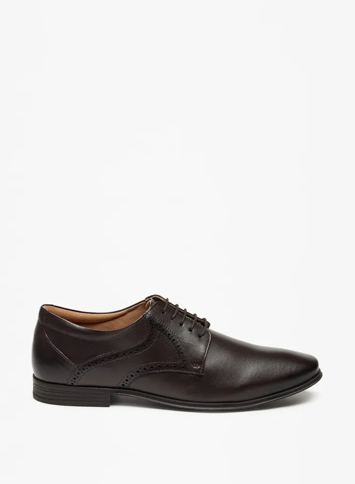 Men Solid Lace-Up Derby Shoes