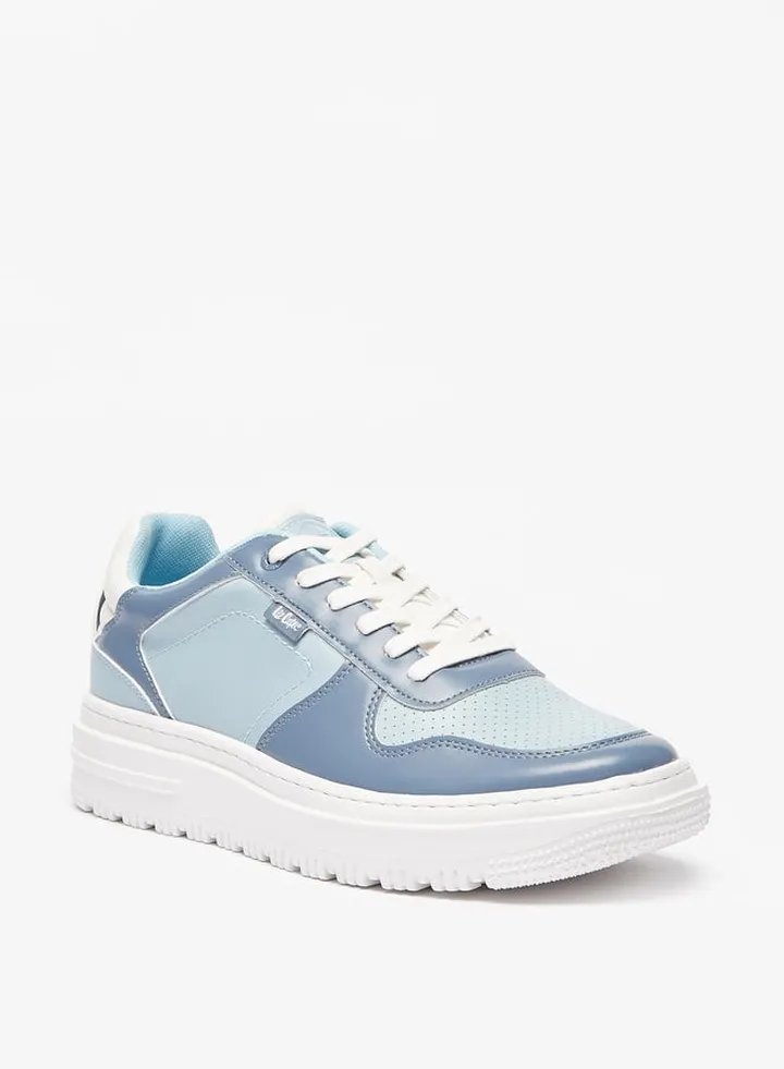 Mens Solid Casual Sneakers With Lace-Up Closure