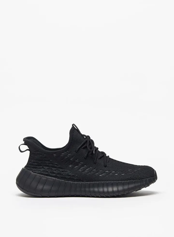 Men's Textured Lace-Up Sports Shoes