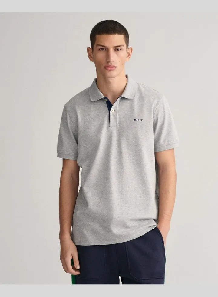 Contrast Pique Polo Shirt