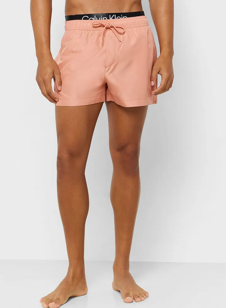 Short Double Waistband Drawstring Shorts