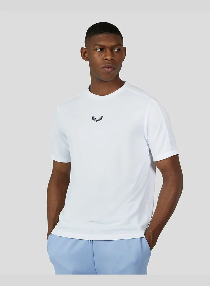 White Carbon Capsule Mesh Mix Tee