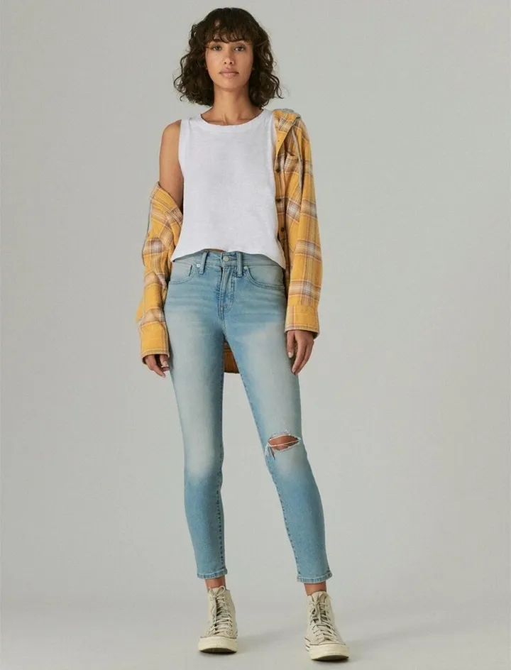Lucky Brand Women's Mid Rise Ava Skinny Jean - Medium Blue 24 x 27