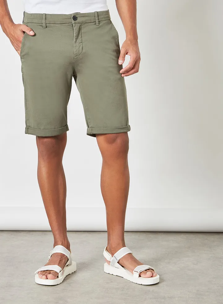 Roll Up Hem Chino Shorts