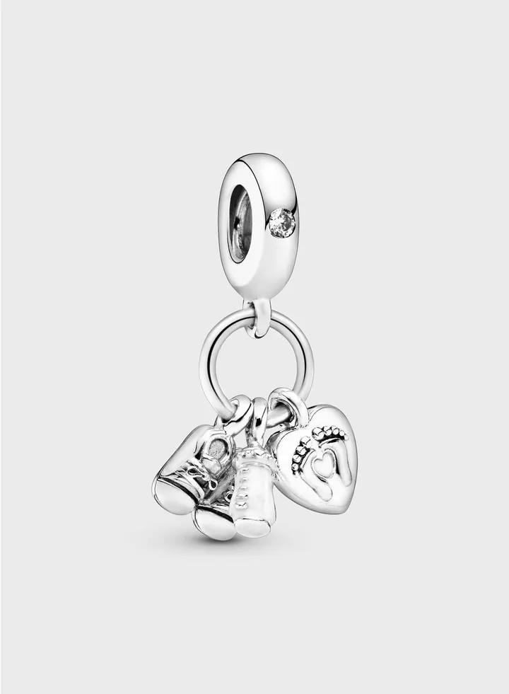 Baby Bottle & Shoes Dangle Charm