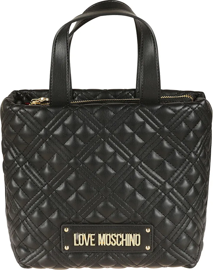 Logo Plaque Quilted Tote