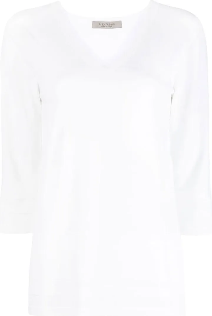 V-neck knitted jumper
