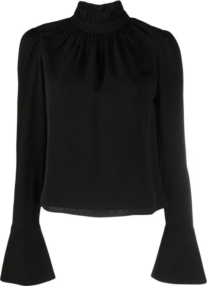 Ruched Long-Sleeve Top