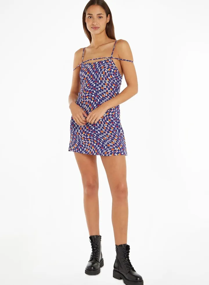 Printed Strappy Dress