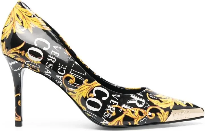 Baroque-Print Logo Pumps