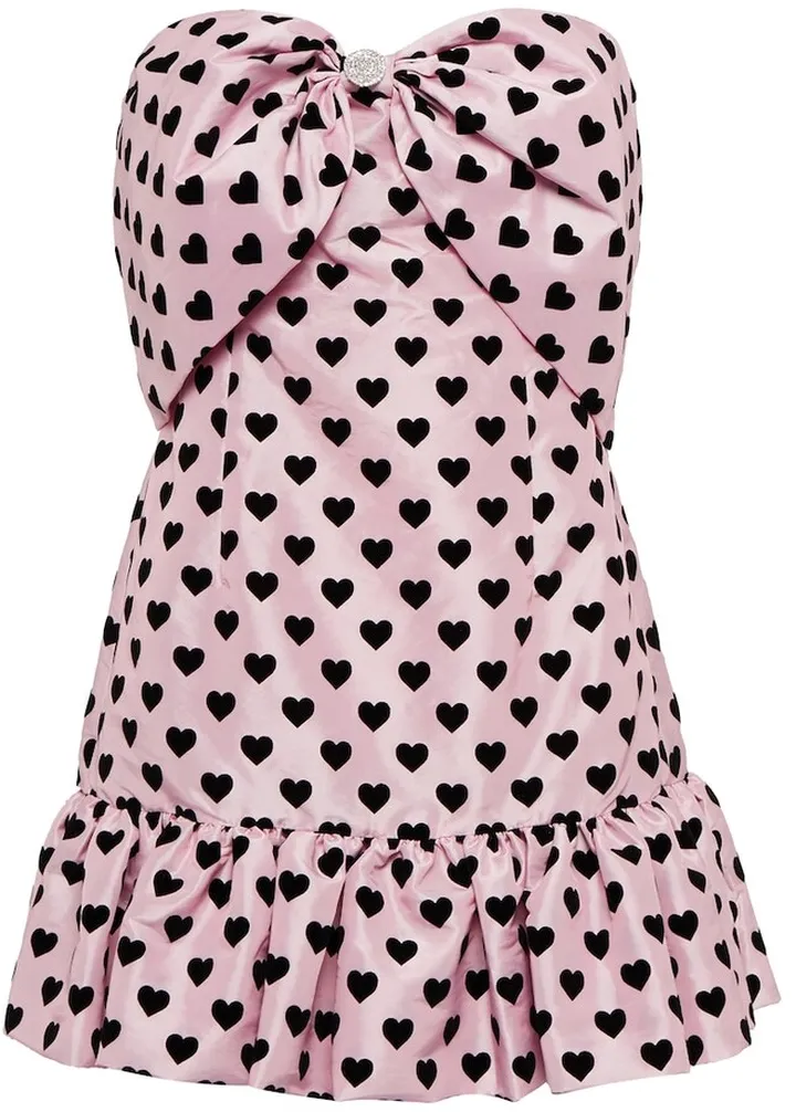 Tilson printed taffeta minidress