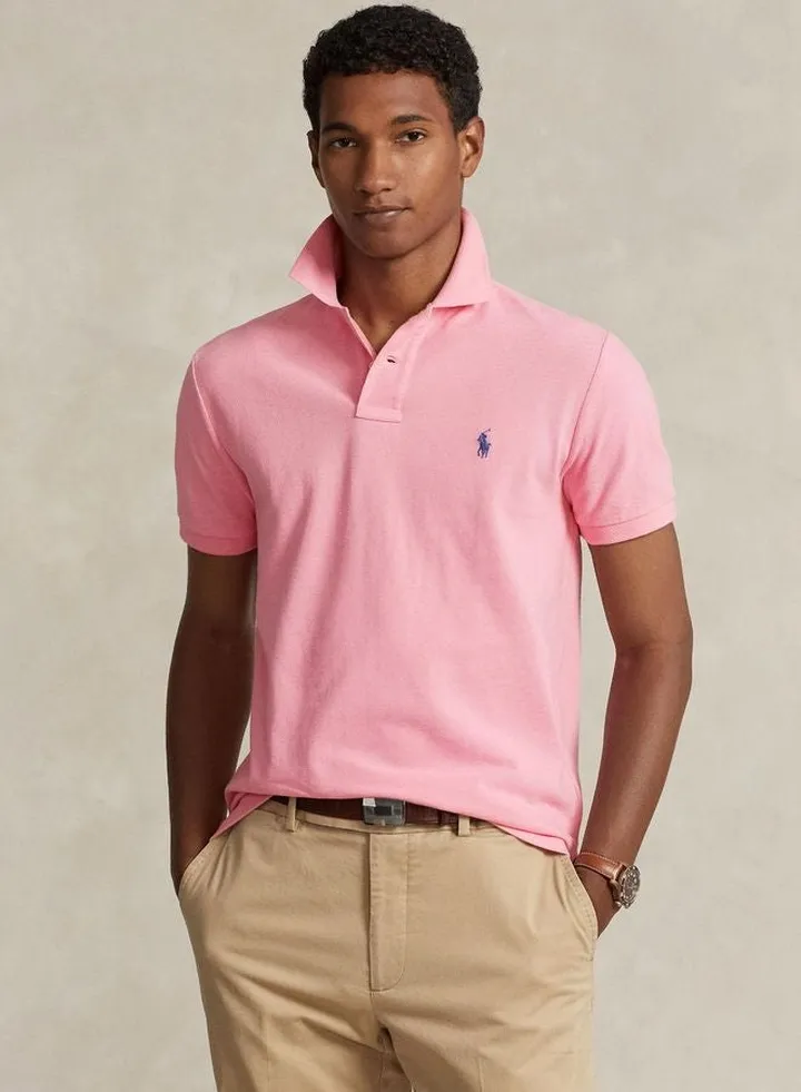 Slim Fit Mesh Polo Shirt