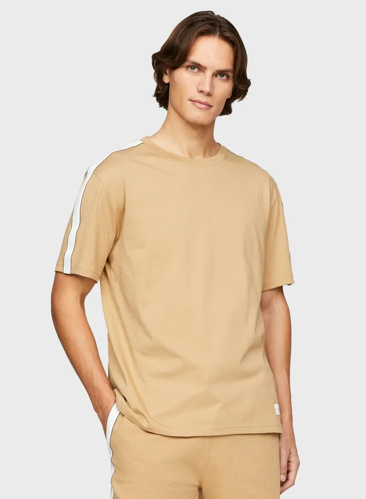 Side Tape Crew Neck T-Shirt