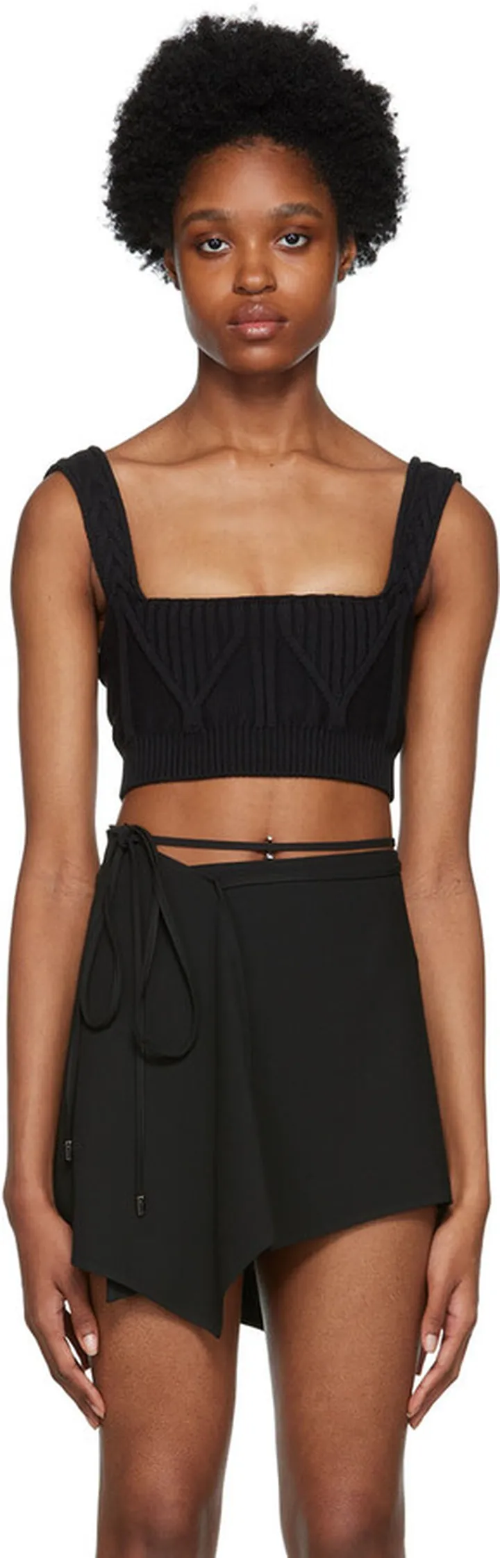 The Attico Black Miles Camisole