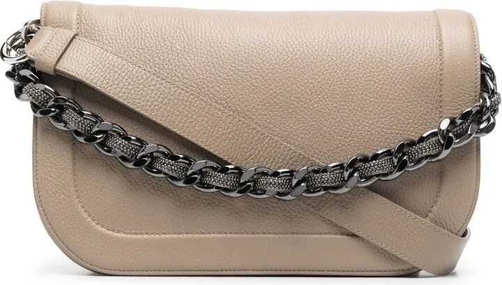 Bead-Embellished Shoulder Bag