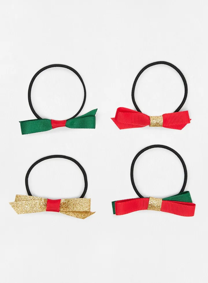 Bow Hair Ties (Pack of 4