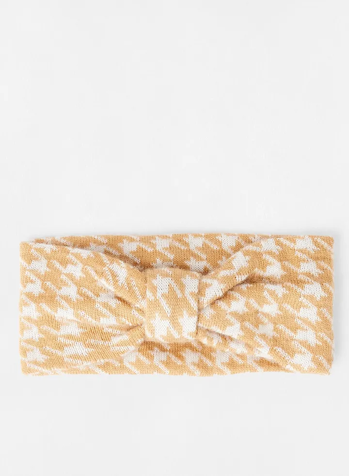 Houndstooth Print Headband