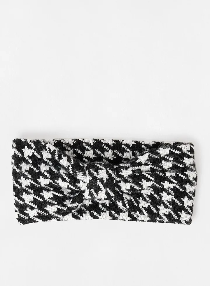 Houndstooth Print Headband