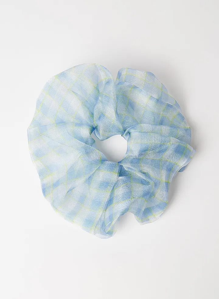 Checkered Oversize Scrunchie
