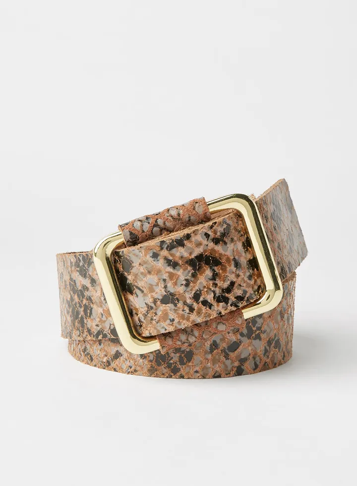 Snakeskin Patterned Belt