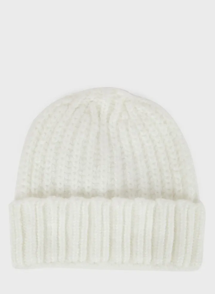 Letter Patch Detail Beanie