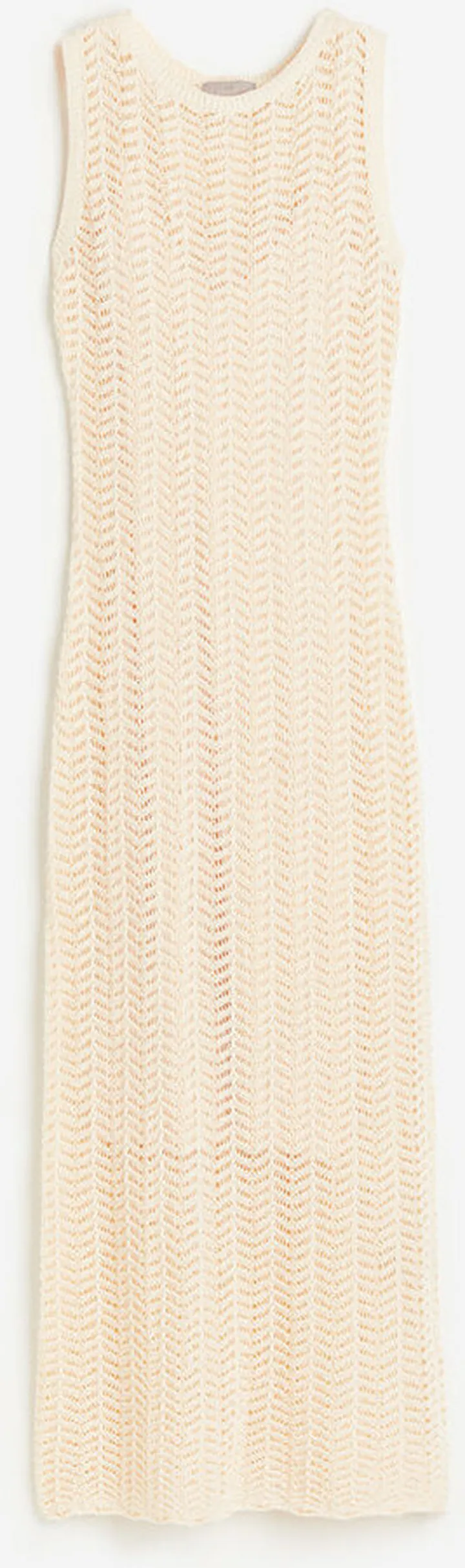 Crochet-look Knit Dress