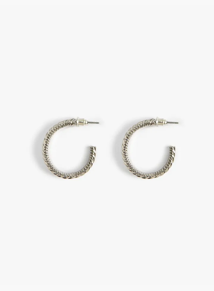 Hoop Earrings Twisted Detail