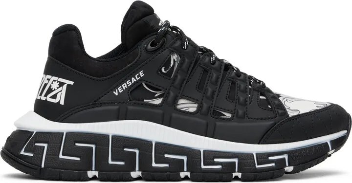 Versace Black & White Trigreca Sneakers