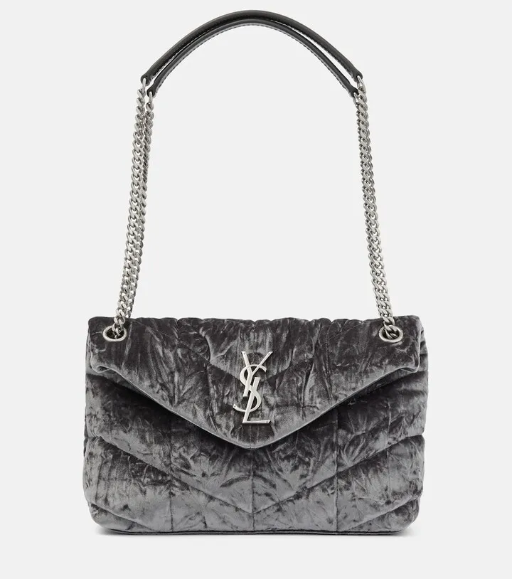 Puffer Small velvet shoulder bag