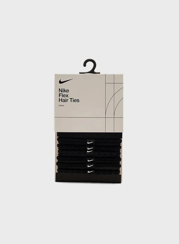 6 Pack Logo Flex Hair Tie