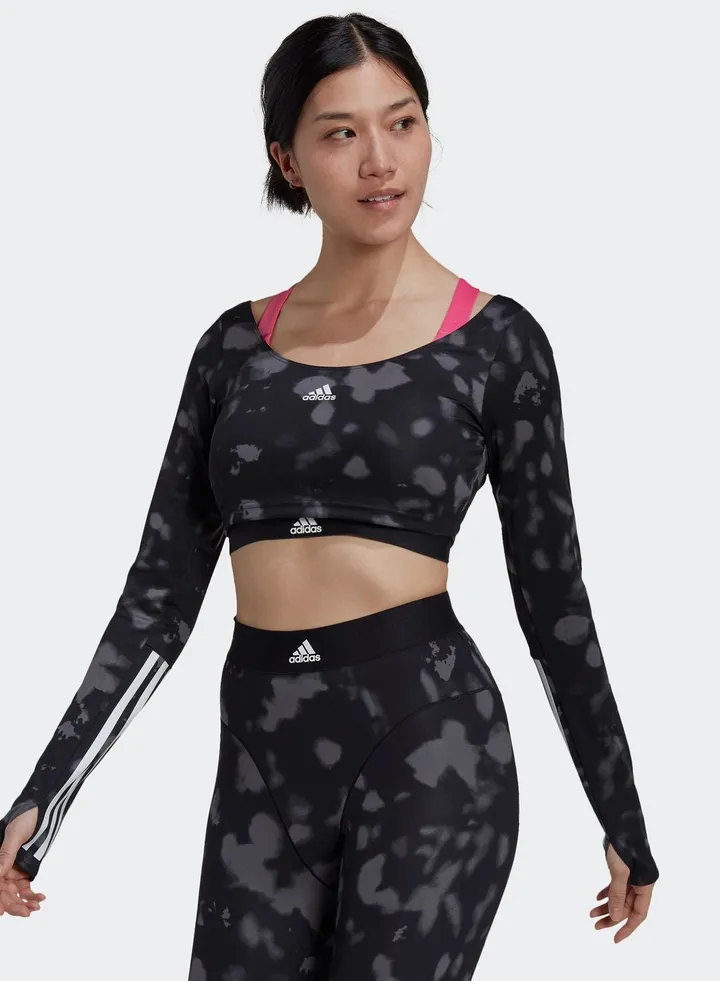 Hyglm Cropped All Over Print T-Shirt