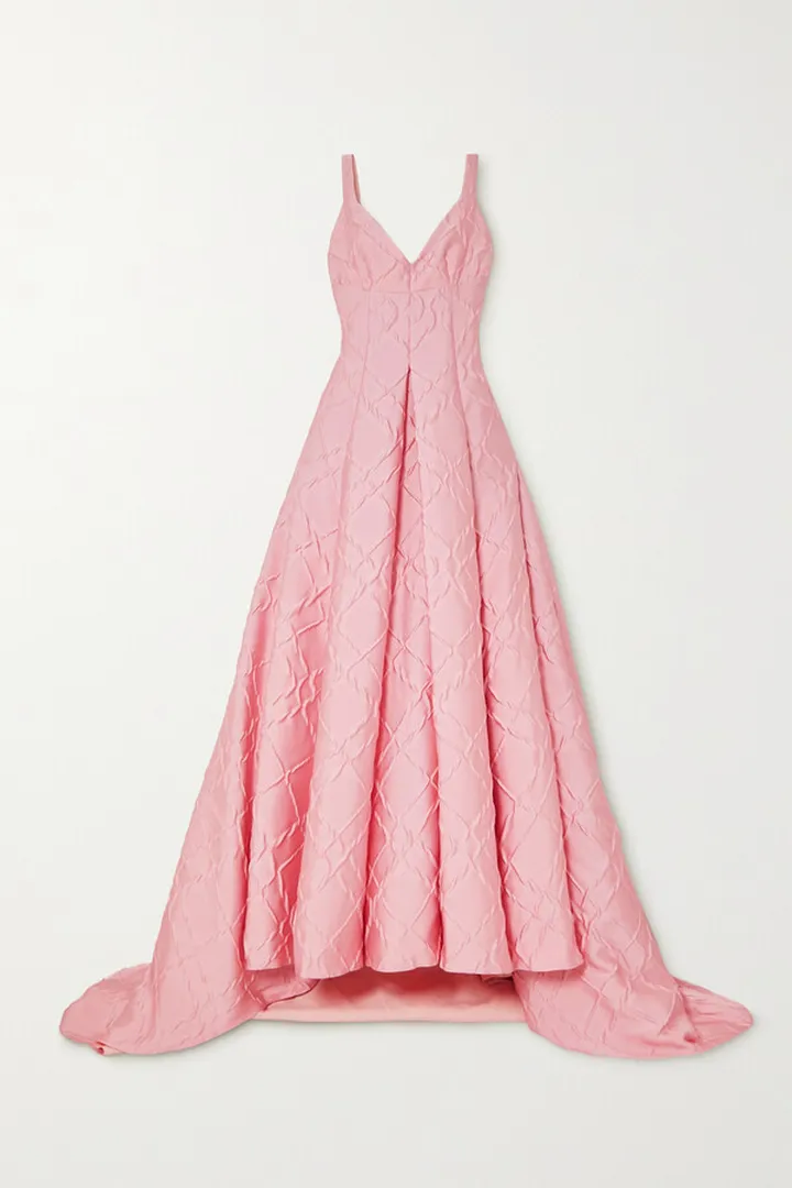 Emilia Wickstead - Merise Pleated Cloqué Gown - Pink