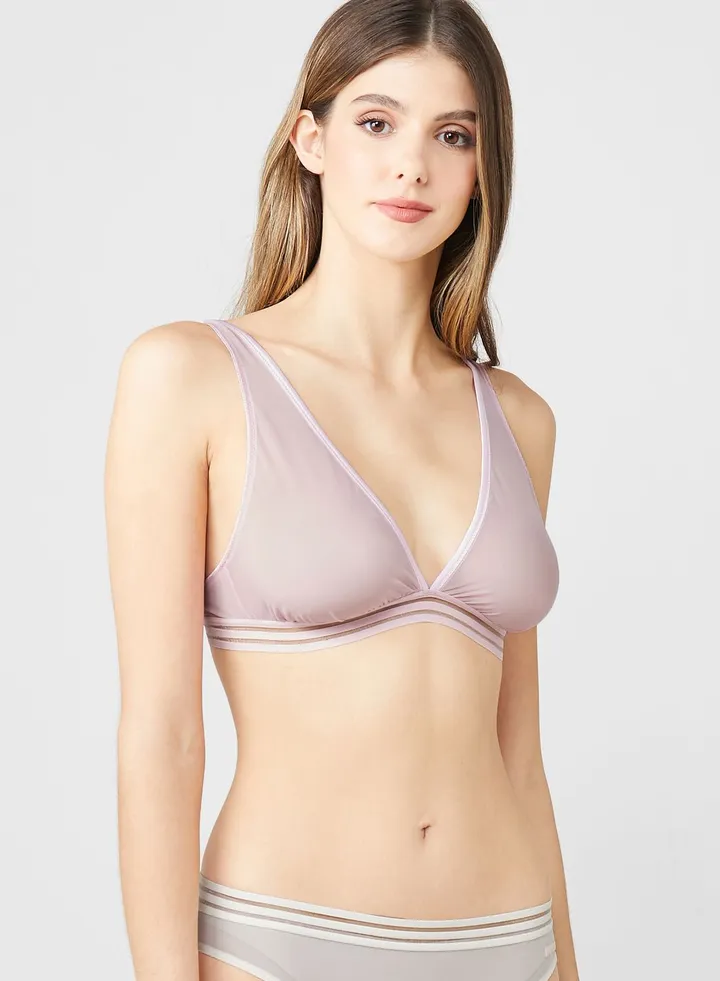 Sheer Mesh Triangle Bralette