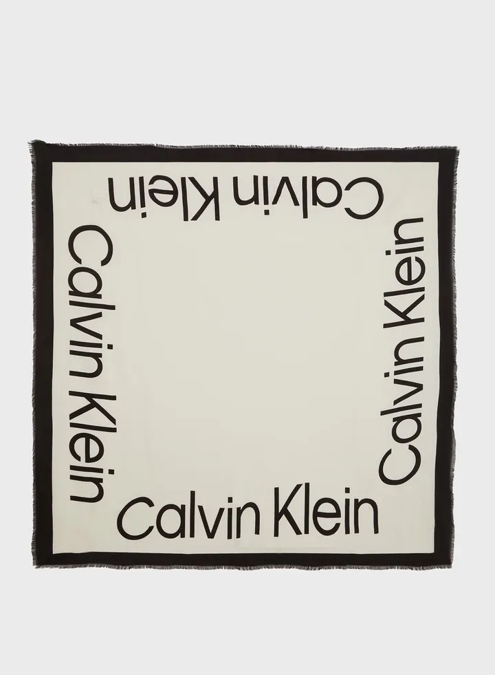 Logo Detailed Scarf