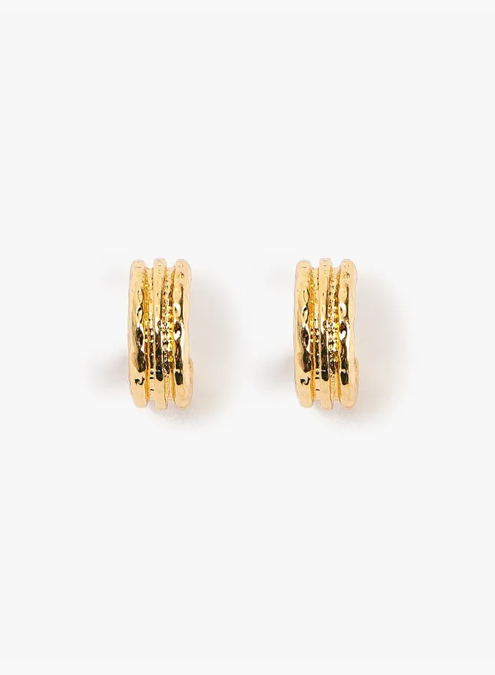 Hoop Earrings Naturel Textured