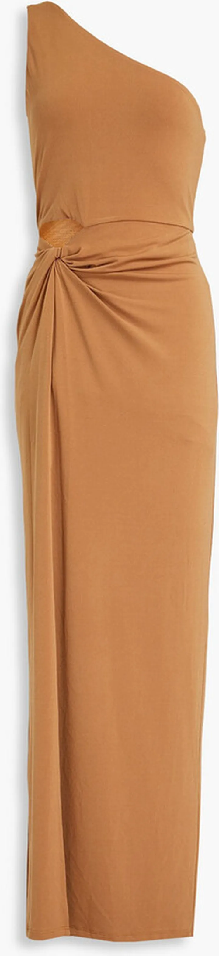 Ashby one-shoulder twist-front jersey maxi dress