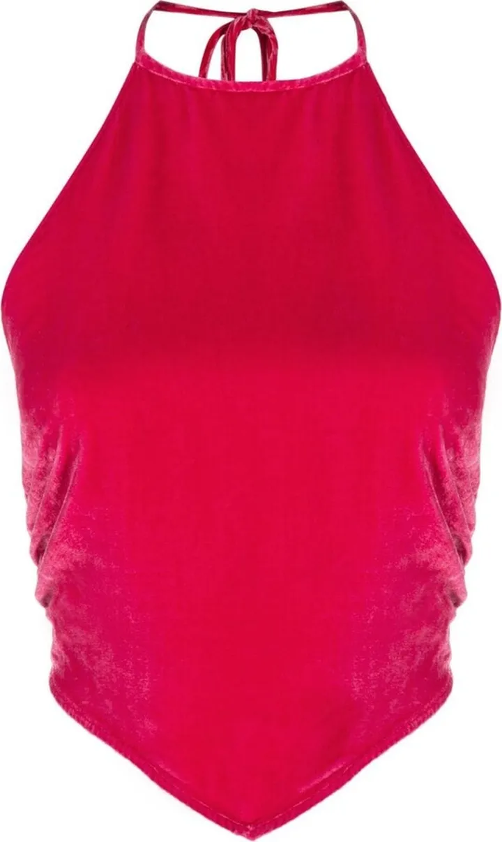 Tamsin velvet halterneck top