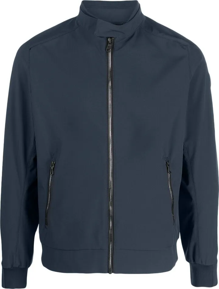 Logo-Patch Long-Sleeved Bomber Jacket