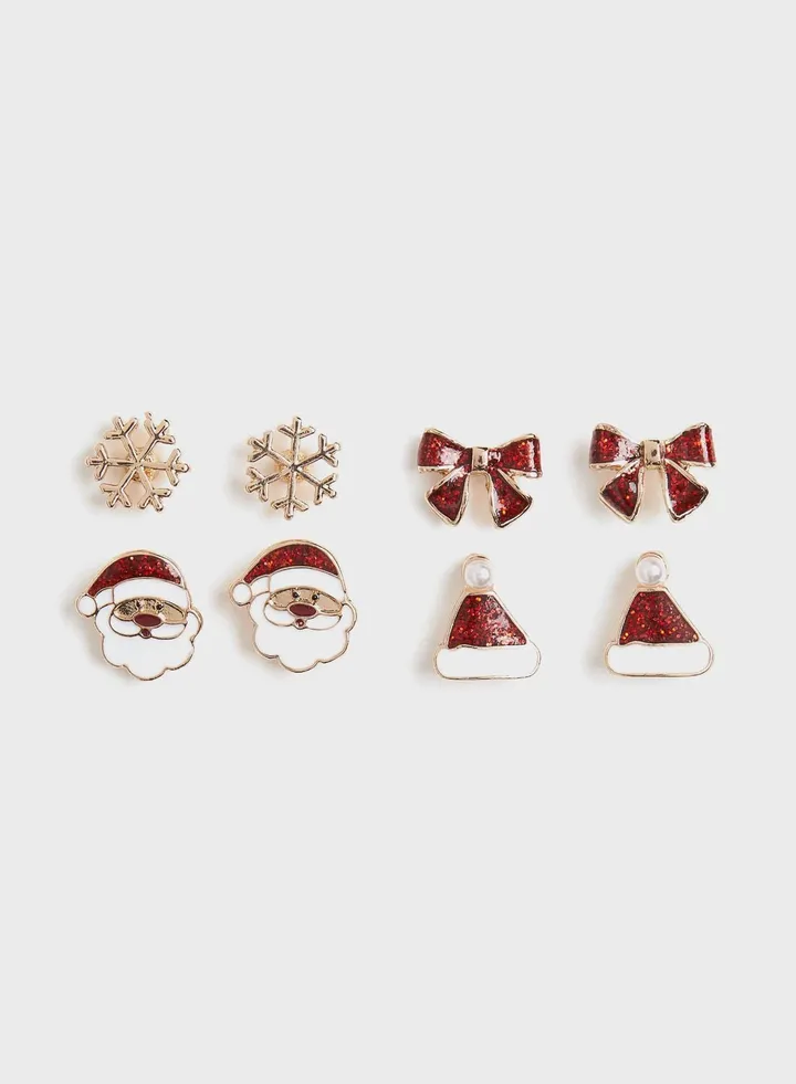 4 Pairs Stud Earrings