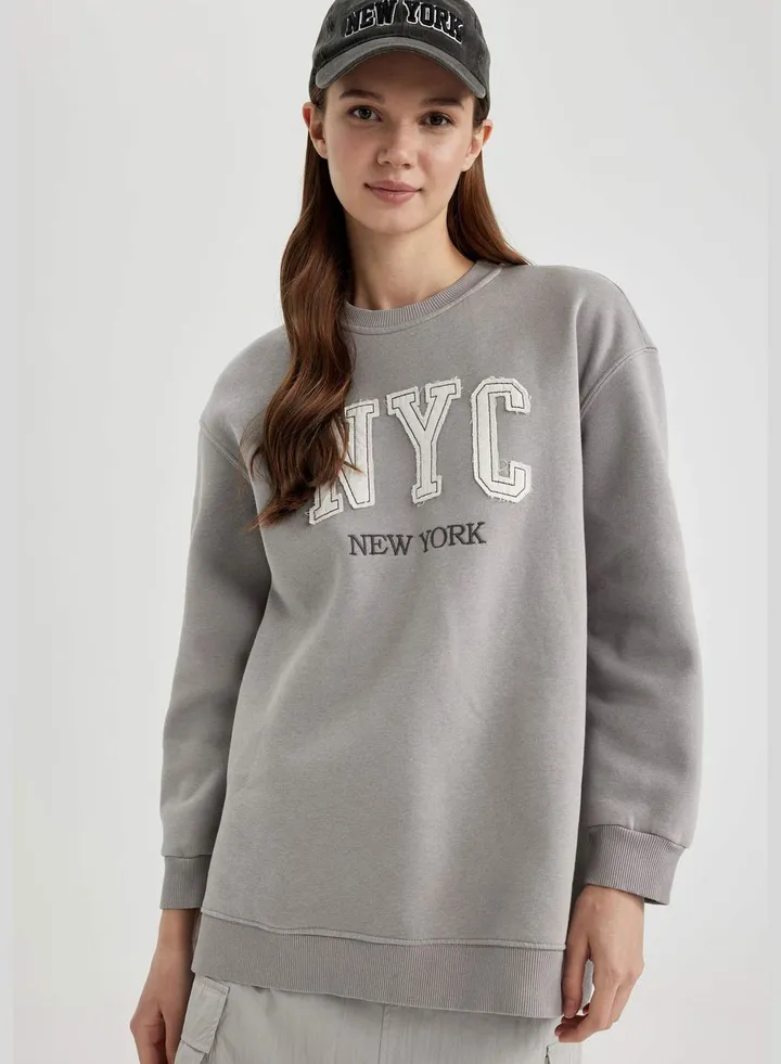 Woman Long Sleeve Sweat Tunic