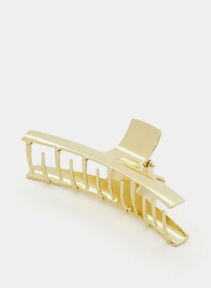 Wide Metallic Hair Claw