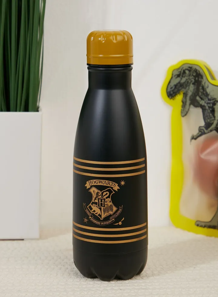 Harry Potter Black And Gold Metal Water Bottle