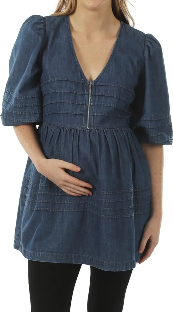 Maternity Denim Tunic Top