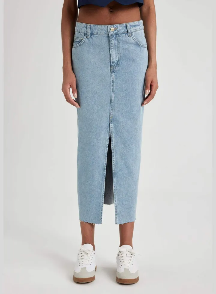 Woman Jean Long Skirt