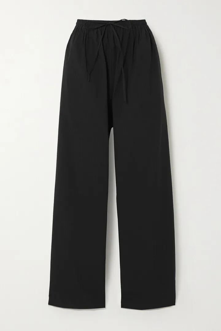 Matteau - Cotton-poplin Straight-leg Pants - Black
