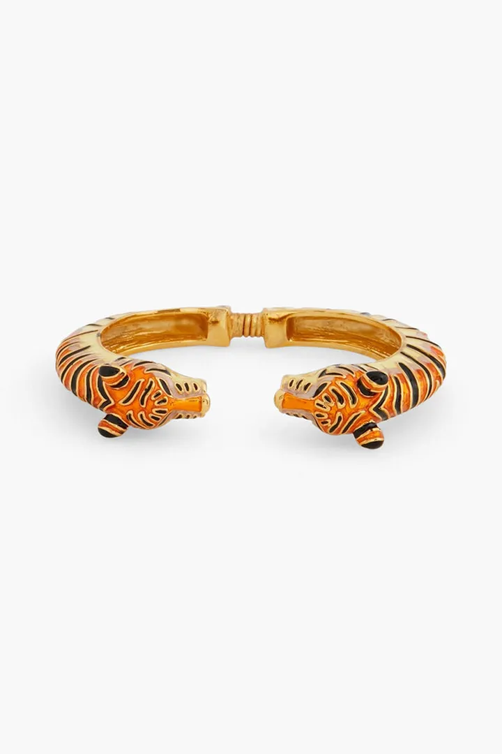 Gold-tone enamel cuff