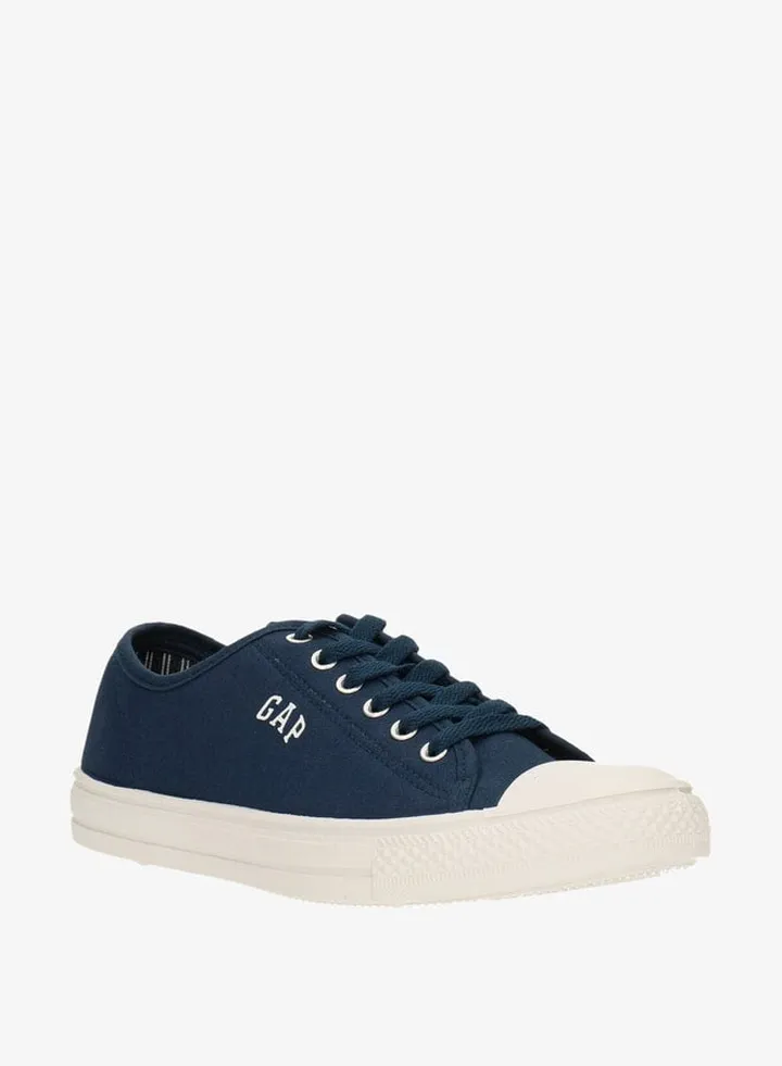 Men's Logo Print Sneakers with Lace-Up Closure