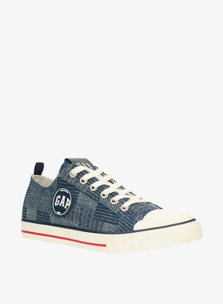 Men's Textured Sneakers with Lace-Up Closure