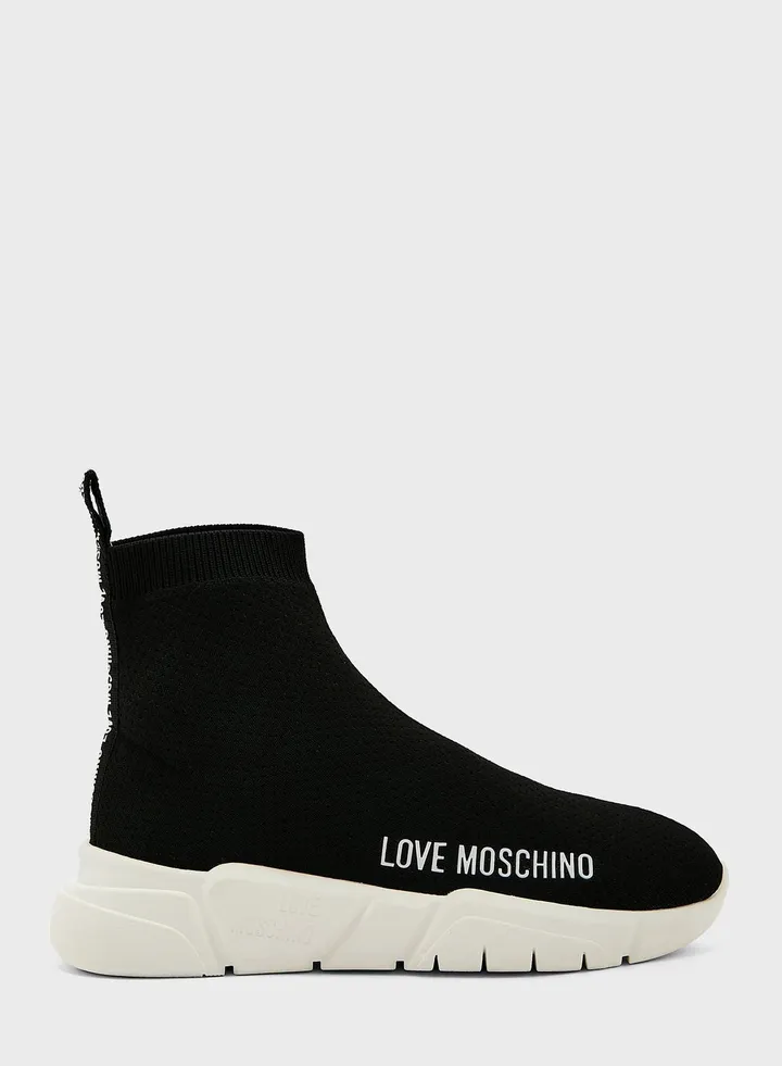 Love Moschino Socks High Top Sneakers